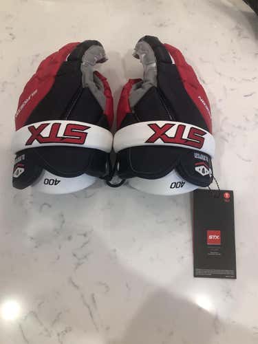ADRENALINE ALL AMERICAN GLOVES Red New Player STX Surgeon 400 13" Lacrosse Gloves