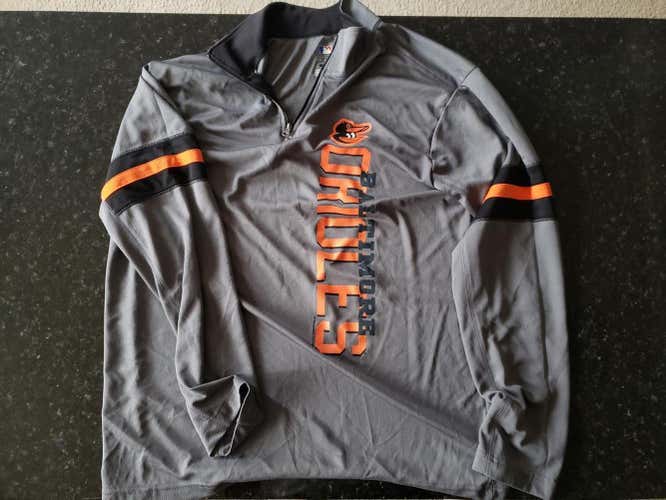 Orioles long sleeve shirt 1/4 zip. Microfiber/under armour style