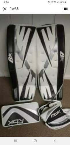 Brian's  35+1 goalie pads with FREE BRAND NEW GLOVE & BLOCKER !!