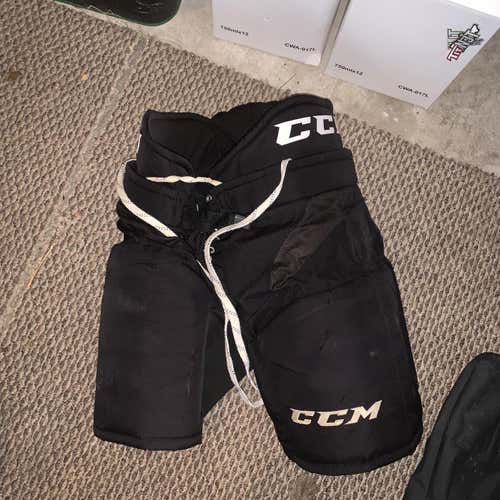 Black Senior Large CCM Pro Stock Hockey Pants