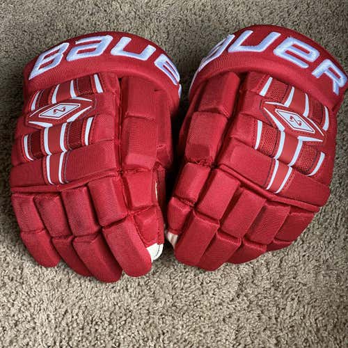 Red Bauer Nexus 13 Inch Gloves