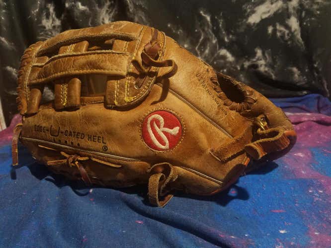 Gold Used "1987"Keith Hernandez Adult 5 dots Rawlings Left Handed First Base Baseball Glove 12.75"