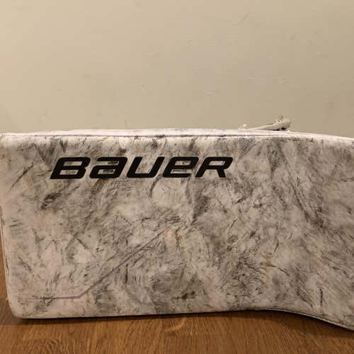Bauer 2S PRO Goalie Blocker White | Catches Regular Size Senior