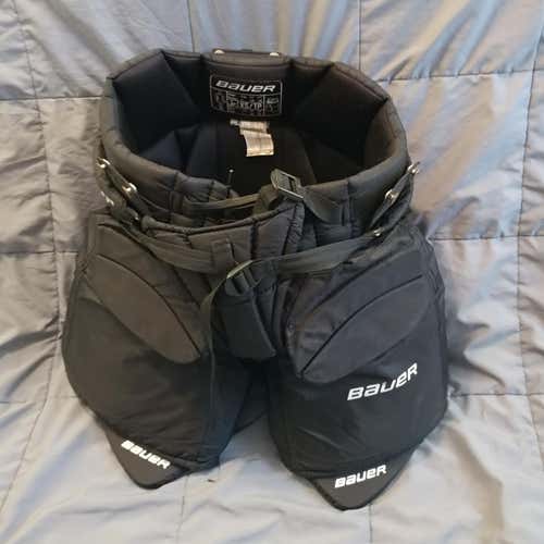 Black Used Junior XS Bauer Performance Hockey Goalie Pants
