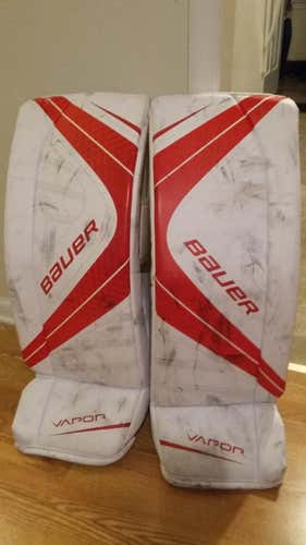 Red Used Senior 32" Bauer Vapor X700 Goalie Leg Pads