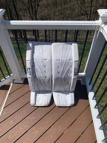 White Used 34" Brian's NetZero  Goalie Leg Pads