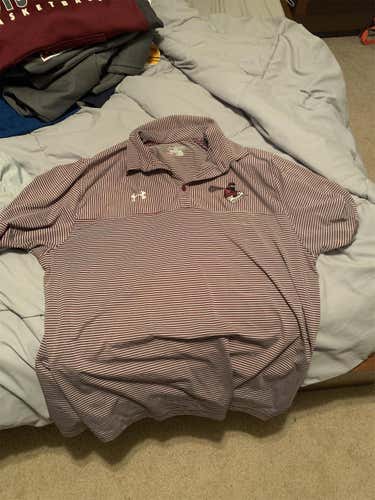 RARE Boys Latin Lacrosse Lumberjack Men's XXL Under Armour Shirt