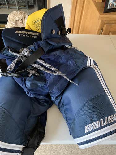 Blue New Senior Medium Bauer Total One Max Hockey Pants