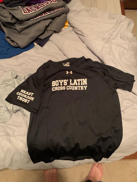 Black Boys Latin Crosse Country Men's XL Under Armour Shirt