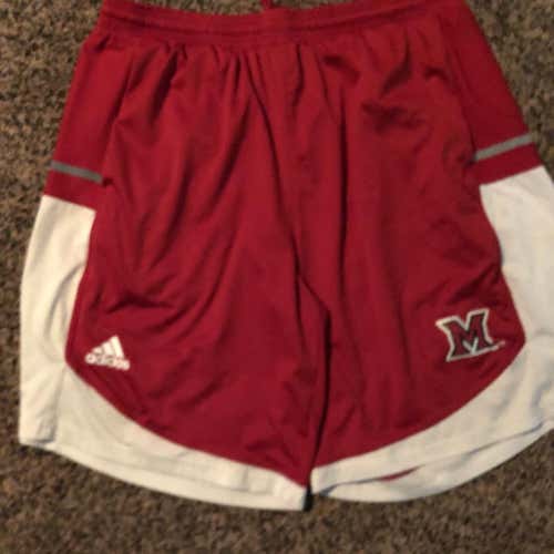 Red Miami(OH) XL Adidas Shorts
