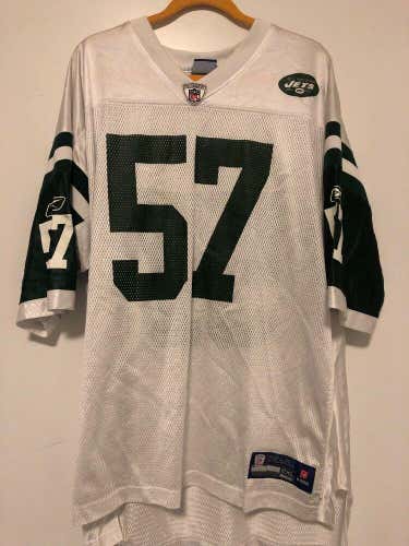 Reebok NFL New York Jets Bart Scott Football Jersey Mens 2XL White
