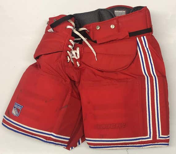 Vaughn Custom Pro Hockey Goalie Pants New York Rangers NHL LARGE USED (6166)