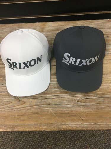 2019 SRIXON PERFORMANCE REFLECTIVE GOLF CAP GRAY AND WHITE HATS (2 TOTAL)