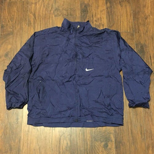 Vintage Nike Blue Zip up windbreaker jacket size Large