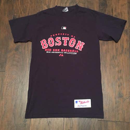 Boston Red Sox MLB Authentic Collection Property Of Majestic Logo Tee Shirt Sz M