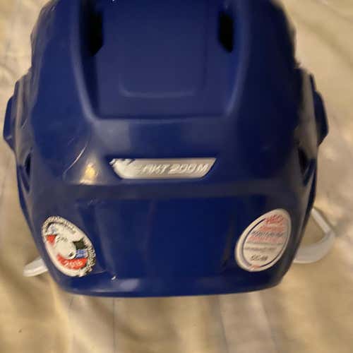 Blue Used Medium Bauer Re-Akt 200  Helmet