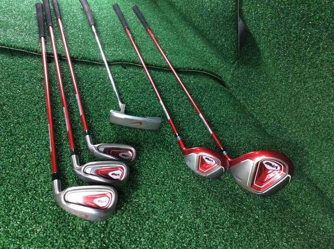 Nike VRS D, 4Hy, 7, 9, S, Putter Youth Golf Set, Graphite, RH w/ Bag & Covers