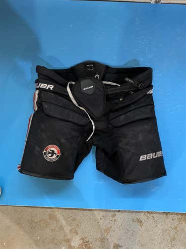 Black Senior XL Bauer custom Pro Stock Hockey Goalie Pants