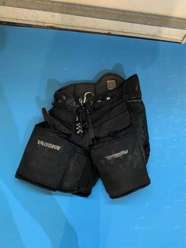 Black Senior XL Vaughn V7 Pro Stock Hockey Goalie Pants