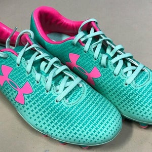 NEW Under Armour W Speed Force FG Shoes Color Green Quartz Mint Neon Rose Size 7