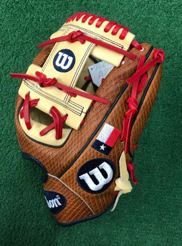 Wilson A2000 11.5" TEXAS Edition SnakeSkin Infield Baseball Glove