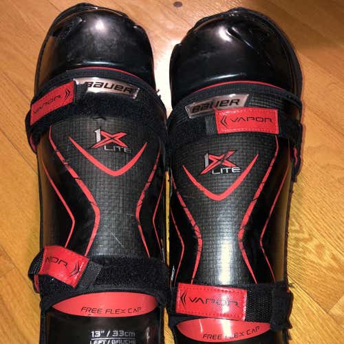 Used Bauer Vapor 1X Lite Pro Stock Shin Pads