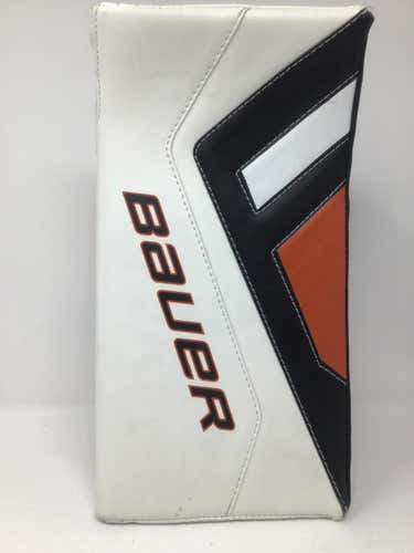 Bauer One.9 Ice Hockey Blocker - White/Orange - Senior Size Left Hand (Full-Right) - BRAND NEW!!