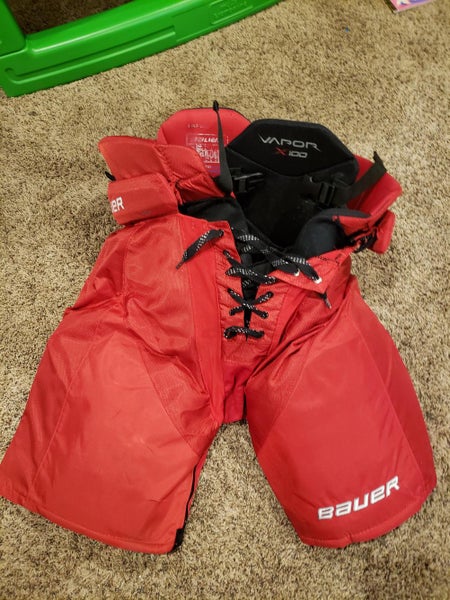 Red Senior Used XL Bauer Vapor x100 Hockey Pants