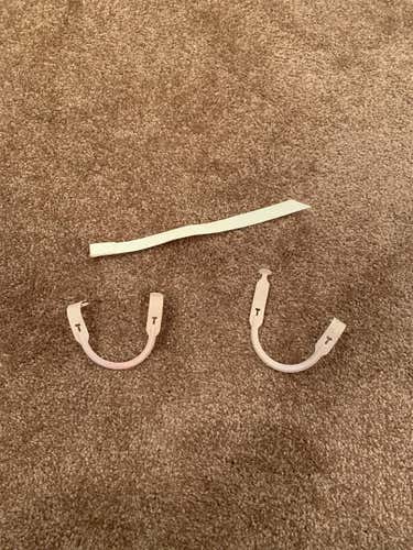 White Bauer Ear Loops And Strap