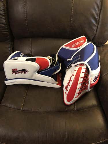 White Senior Used CCM Regular Retro Flex Pro Pro Stock