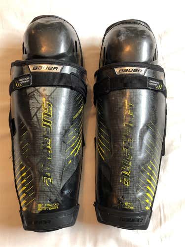 Used Bauer Supreme 1S  Shin Pads - Senior/15” (SHN005B)