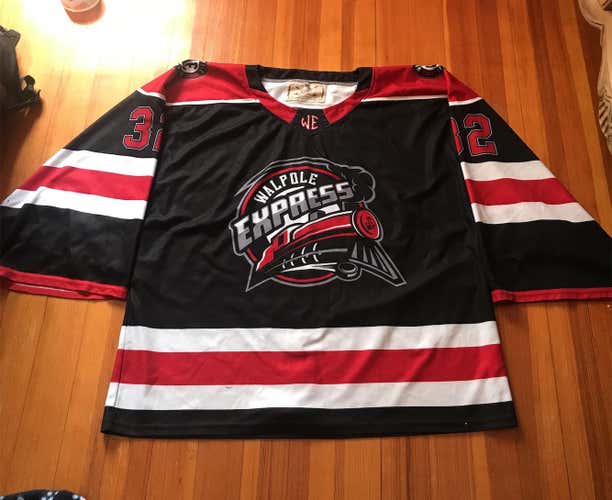 Black Walpole Express Goalie Cut Jersey