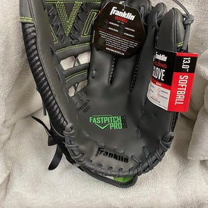 Gray/Lime New Franklin Right Handed Fastpitch Pro Softball Glove 13"