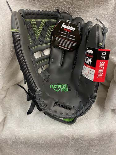 Gray/Lime New Franklin Right Handed Fastpitch Pro Softball Glove 13"