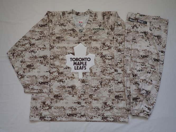 Reebok Toronto Maple Leafs NHL Pro Stock Hockey Miltary Camoflage Jersey 56