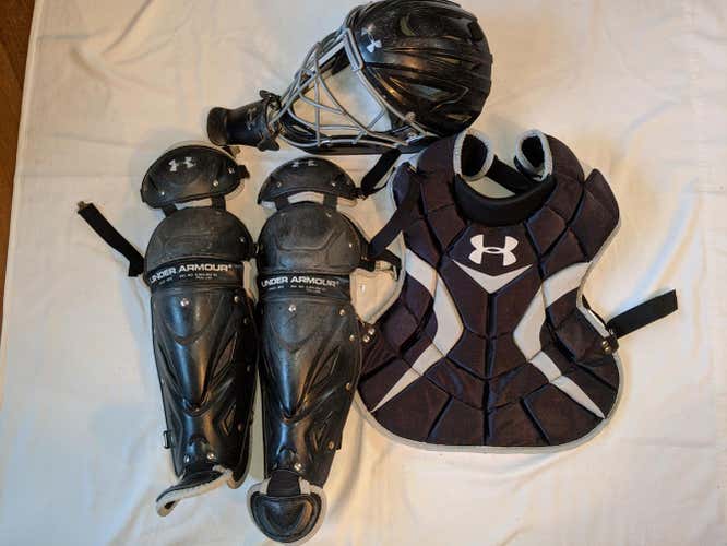 Used Youth Under Armour baseball/ softball Catcher's Set