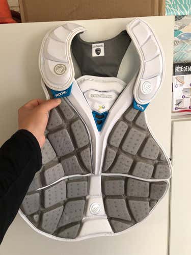 White New Large Maverik Chest Protector