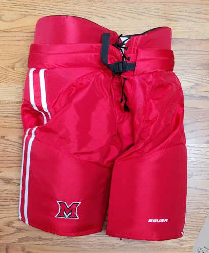 Red Senior Used XL Bauer Custom Pro Hockey Pants