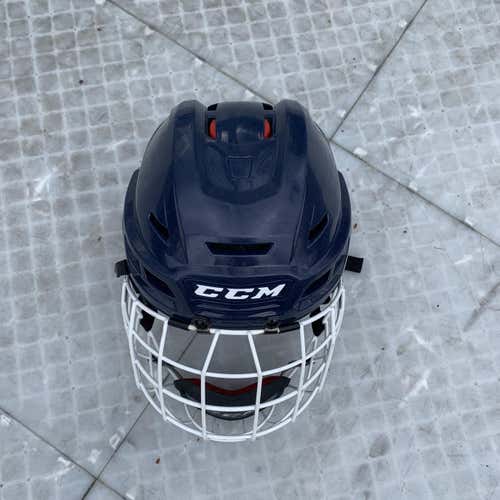Blue Used Medium CCM Resistance 300  Helmet