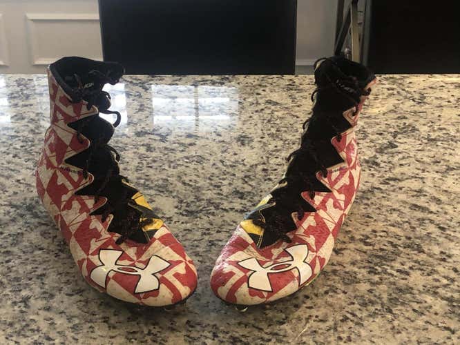 Red Used Adult Men's 12 Under Armour High Top