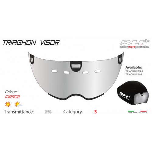 SH+ Replacement Visor for Triaghon Aero Bicycle Triathlon Helmet - Chrome