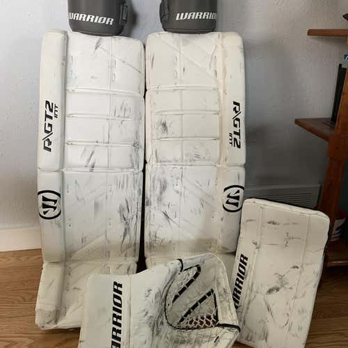 White Used 32" Regular Ritual GT  Goalie Full Set