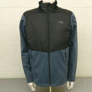 The North Face Blue/Black Smooth Fleece Jacket w/Nylon Reinforced Shoulders Lrg
