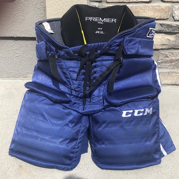 Blue Used Large CCM Premier Pro Hockey Goalie Pants