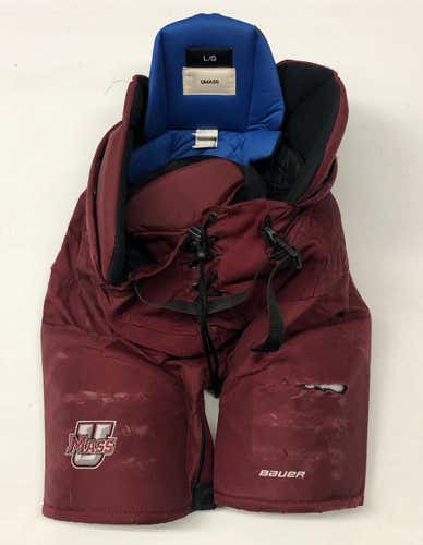 Bauer Nexus Custom Pro Hockey Pants UMASS AMHERST MINUTEMEN Large Pro Stock NCAA Used (5512)