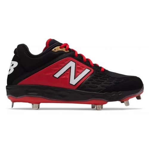 Red/Black New Balance 3000v4 Metal Cleats Size 10.5
