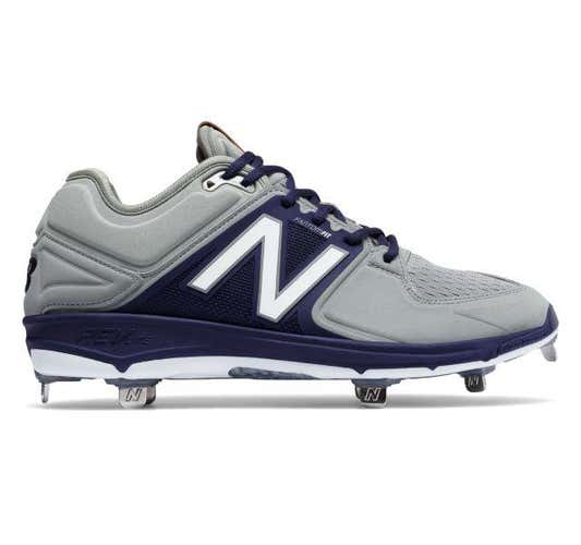 Gray/Navy New Balance 3000v3 Metal Cleats Size 15