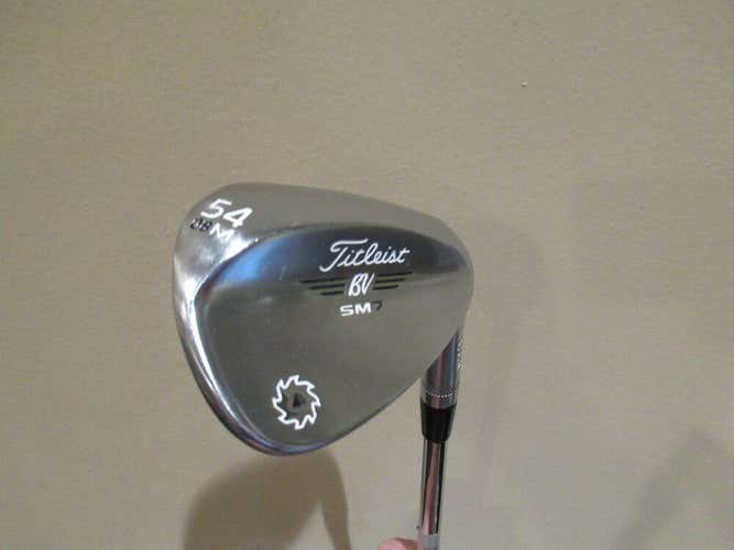 NICE COND TITLEIST VOKEY SM7 CHROME 54* M GRIND GAP WEDGE 8* BOUNCE FREE SHIP