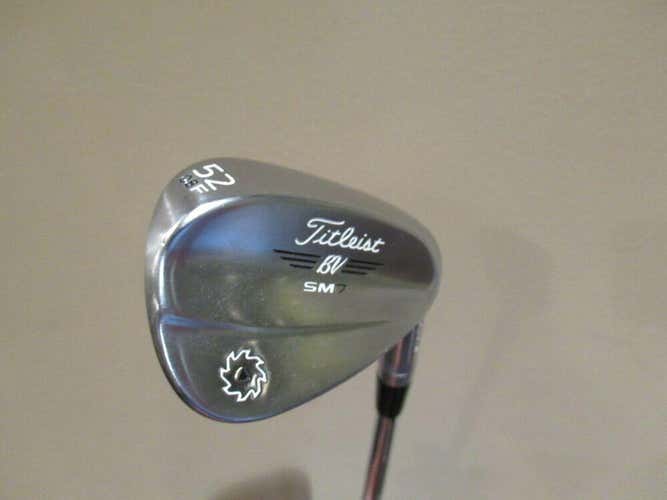 NICE CONDITION TITLEIST VOKEY SM7 CHROME 52* F GRIND GAP WEDGE FREE SHIPPING