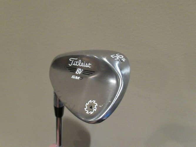 CLEAN LEFT HAND TITLEIST VOKEY SM7 CHROME 56* SAND WEDGE F GRIND FREE SHIPPING
